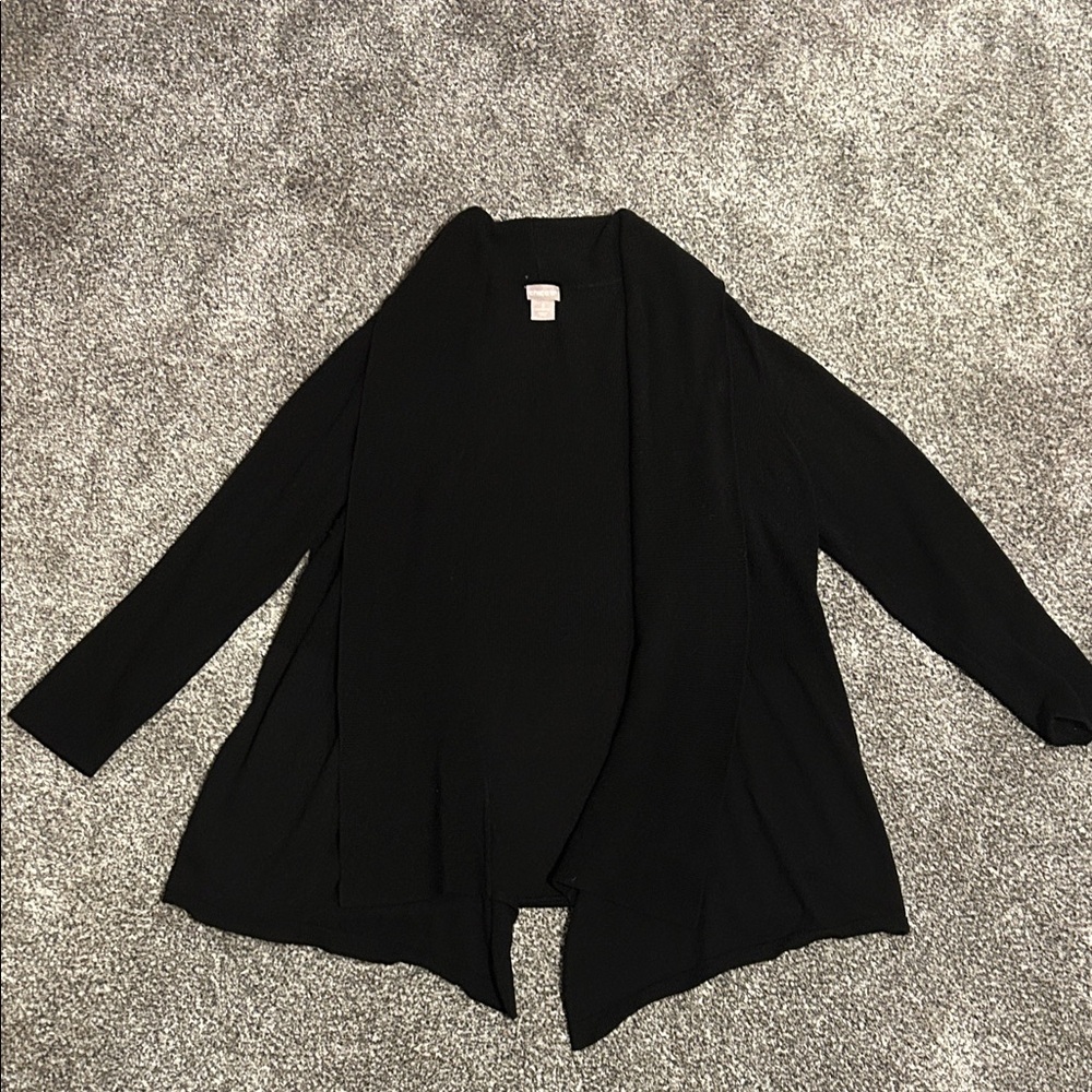 Chicos Black Ribbed Women's Sweater size 3